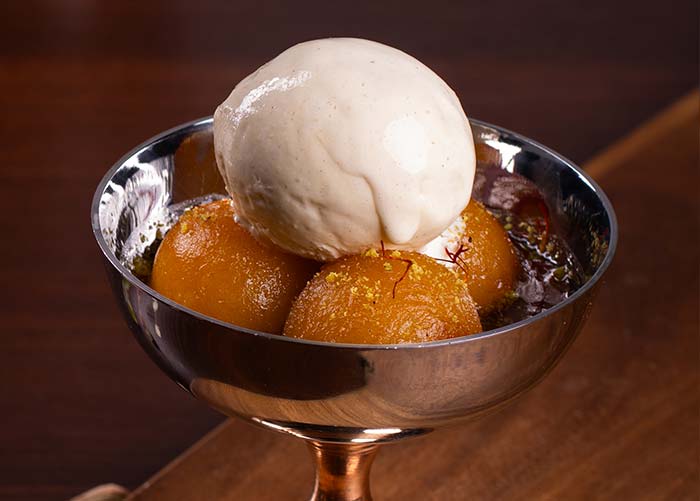 Gulab Jamun with Ice Cream